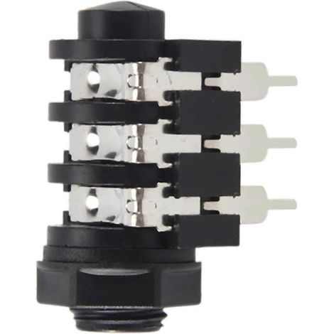Prise jack audio stéréo 6,5 mm (1/4") pour montage sur panneau de circuit imprimé, 6 broches (1/5)