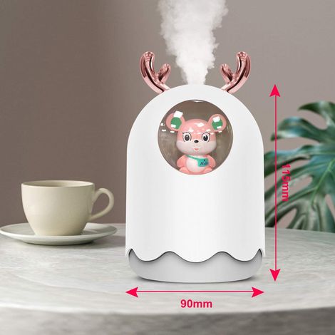 Humidificat d'Air, Mini Diffus d’huiles Essentis Humidificat à Brume, Portable Silencieux Humidificat D’air avec fonction veilleuse coulpour Chambre, Bureau, Auto, Maison (1/4)