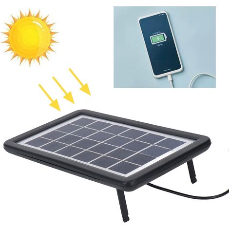 Panneau solaire à couches minces en silicium polycristallin ES-0638, 3,8 W, 6 V, pour la recharge directe de téléphones portables, système d'alimentation photovoltaïque extérieur. (1/5)