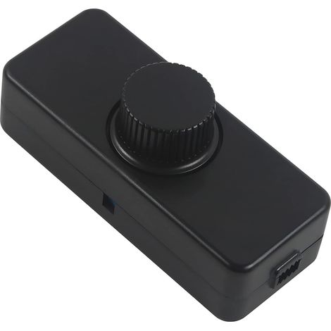 LED Light Dimmer, Silent LED Dimmers 3-100W 220-240V Rotary LED Dimmer (Black) (1/5)