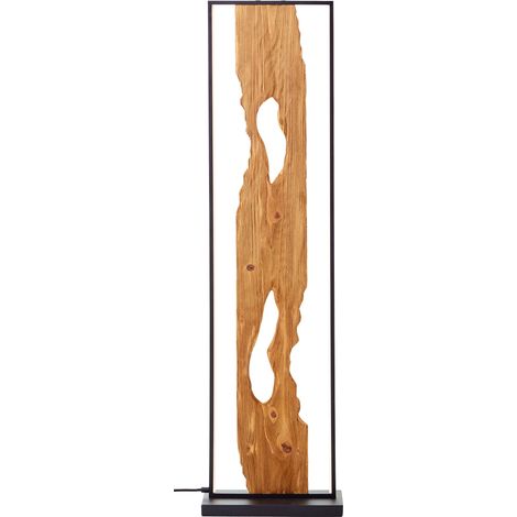 Standleuchte Chaumont Alu/Metall/Holz, schwarz/holz (1/5)