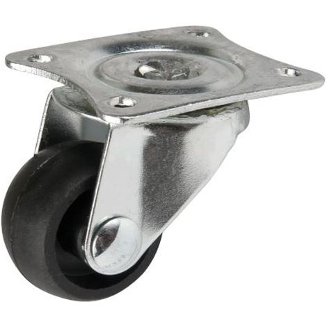 Ruota fissa guitel fixed wheel rectangular plate 40 mm zincata
