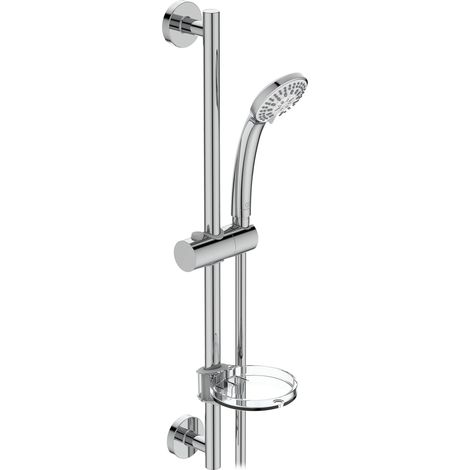 1 Ensemble de douche Barre 60 cm Douchette 3 jets Porte-savon Salle de bain (1/3)