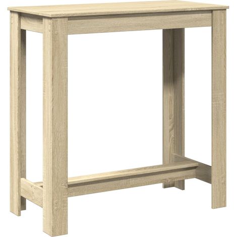 Table de bar,Table de Cuisine,Table Haute chêne sonoma 102x50x103,5 cm bois d'ingénierie CFW515600 (1/5)