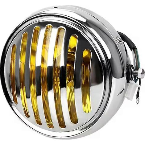 Phare avant rond rétro universel 12V à coque noire pour moto Harley Honda Yamaha Gn125/Cg125 (1/5)
