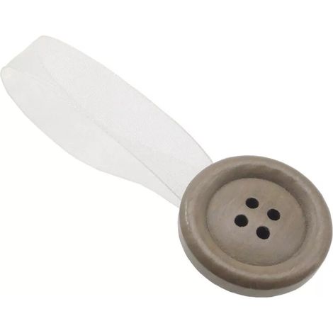 2 miniclip bottone mm38/24 per arricciare/decorare le tende - colore tortora.