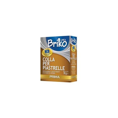 K2 LINEA BRIKO COLLA PER PIASTRELLE BIANCA IN POLVERE- - Kg.1 in scatola - 12 pezzi K2