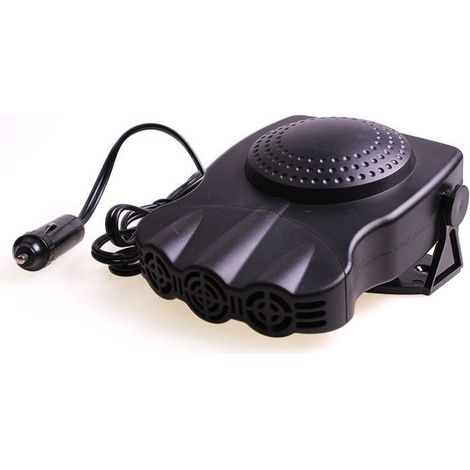 Tragbare Autoheizung, 12 V, Antibeschlag, 2-in-1, Heizen/Kühlen, Mini-Autoheizung mit Zigarettenanzünder-Stecker, Windschutzscheiben-Defroster, Schwarz