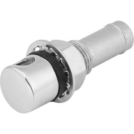 Raccord d'évent droit en acier inoxydable pour réservoir de carburant marin, avec joint de montage et quincaillerie (1/5)