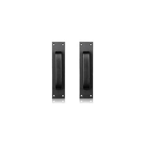Poignée de porte en alliage d'aluminium à poignée de porte en aluminium de verre montée sur verre et en plastique de cuisine (black) (1/5)