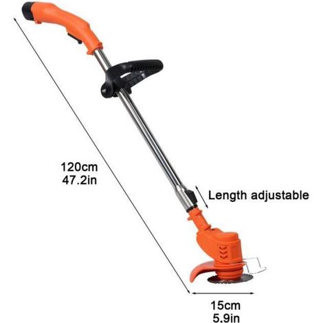 Coupe-Bordures sans fil - 21V 2000mAh 450 W - Poignée Réglable - 2 Batterie (1/4)