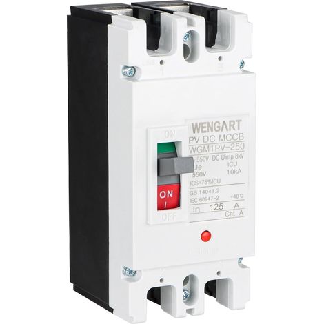Disjoncteur Solaire DC 125A 550V 2P MCCB pour Photovoltaïque (1/5)