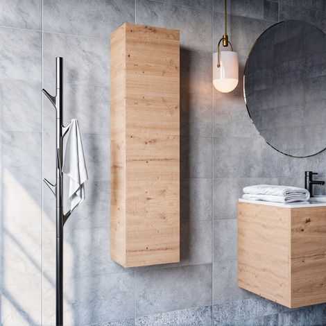 Colonna bagno sospesa rovere cartagena 120x35x20