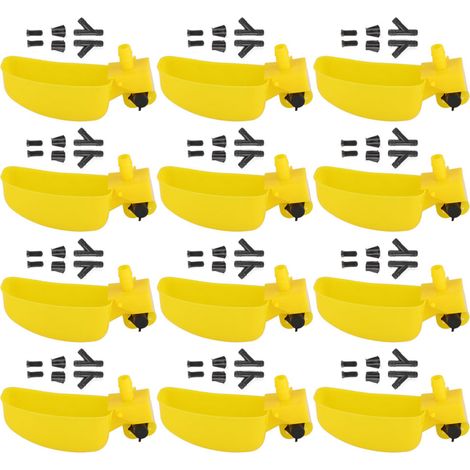 Set mit 12 Tränken für Wachteln, Tauben und Vögel – Bewässerungssystem – landwirtschaftliche Geräte