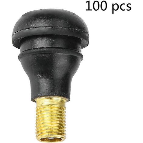 100 pcs TR412 tiges de valve universelles pour pneu de voiture et moto, remplacement direct, valve de pneu en caoutchouc, pièces auto-moto (100 pièces) (1/4)