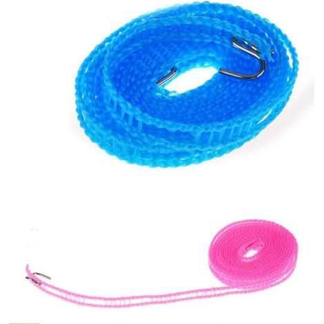 2 pièces cordes à linge coloré résistance au dérapage corde à en Nylon coupe-vent pratique pour VOILE D\'OMBRAGE - TOILE SOLAIRE-Ywey (1/4)