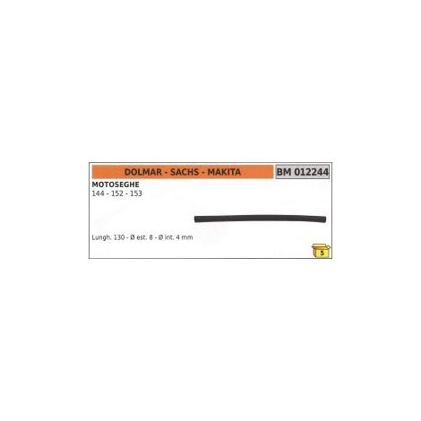 Tubetto pescamiscela DOLMAR 144 - 152 - 153 motosega lunghezza: 130mm 012244
