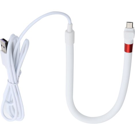Support téléphone flexible avec charge rapide, câble micro USB blanc et support pour smartphone (1/5)