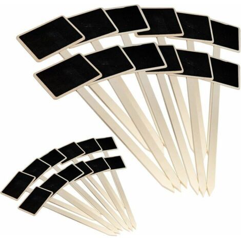 30pcs Etiquettes de Plantes en Ardoise Mini Tableau Noir Marqueur de Jardin Plante Signe Tags en Bois étiquettes Potager pour Fleur Légumes Graine Jardin Pépinière (1/5)