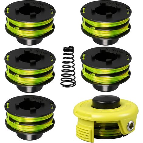 Bobina di ricambio per decespugliatore RAC118 con tappo RAC119 per tosaerba Ryo-bi RLT3025F/S, RLT3525S (6 bobine + 1 tappo + 1 molla) (1/5)