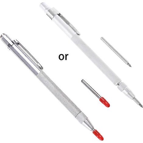 Stylo à graver à pointe en carbure de tungstène pour métaux, outil de gravure, clip (1/5)