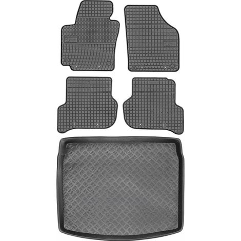 Juego de alfombrillas de goma para coche y maletero para Seat Altea Minivan (2004-2015). (1/5)