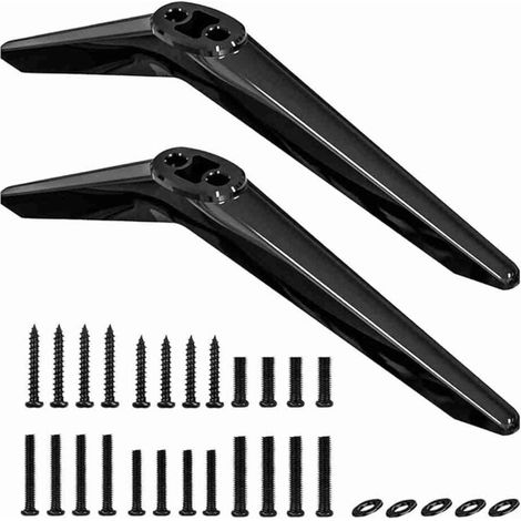 Support Pieds TV Universel 28 32 40 43 49 50 55 65 Pouces Remplacement avec Vis (1/4)