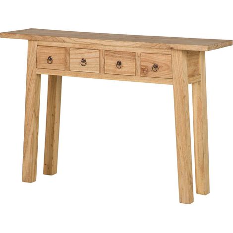 Consola 4 Cajones Madera Mindi Natural 120X30X80Cm (1/2)