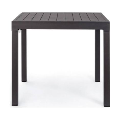 Table de jardin extensible 83/166 cm en aluminium anthracite - AMINA (1/5)