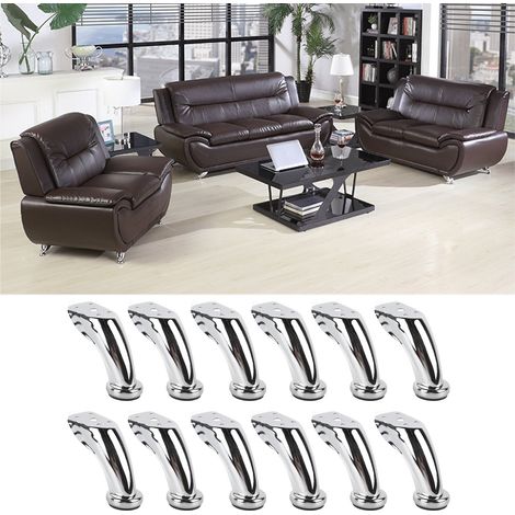 Pieds de canapé, pieds de meubles, pieds en métal, pieds de table basse, pieds de tabouret, pieds de support, pieds d'armoire, lot de 12 (1/5)