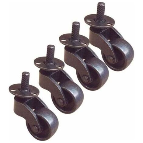 Remplacement Caster Roue Paquet de 4 roulettes pivotantes Mobilier / Rétro remplacement Roulettes for Chariots, salle à manger, métal voitures s, 300lb, l'installation Taille: 57mm, résistant à l'usur (1/3)