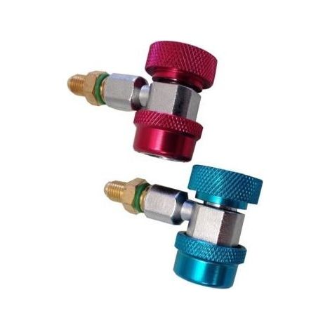 Adaptateurs de coupleur rapide R134a applicables, collecteur de climatisation à 90° haut/bas, pour fluide frigorigène (1/5)