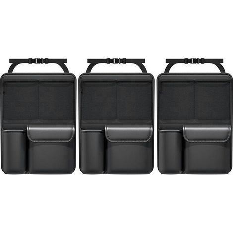 Coffre de Voiture en Cuir Sac de Rangement Ensemble Pliable Siège de Voiture Arrière Outils Organisateur Multifonctionnel UV Stockage Suv Siège (1/2)