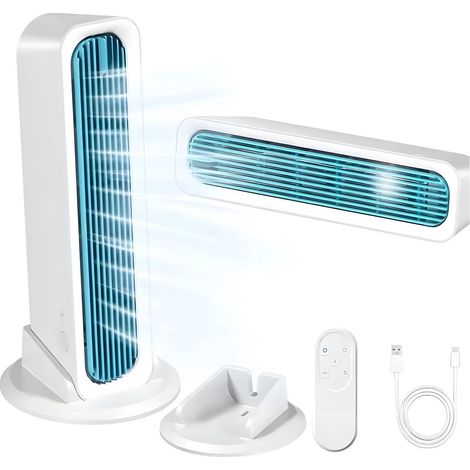 77,4314,182 mm - Ventilatore a torre per camera da letto - Ventilatore portatile e ricaricabile con tre velocità del vento - Ventilatore a torre senza pale - Raffreddamento personale (1/5)