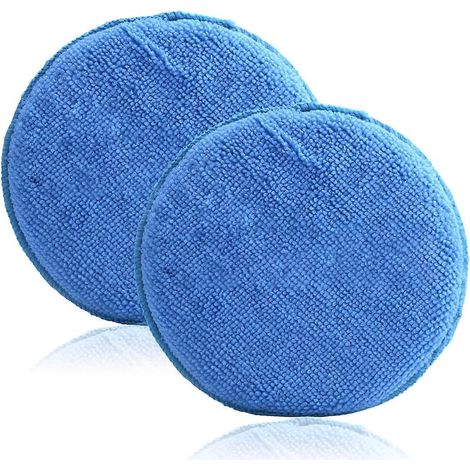 applicateur En Microfibre 2 Pices, Ponge De Polissage  La Main En Microfibre, Ponge De Polissage Pour Voiture, Tampon D'application Pour Cire, Ver (1/5)