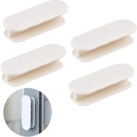 Lot de 4 poignées de fenêtre autocollantes, poignées de porte coulissantes adhésives, boutons de porte de placard (1/5)