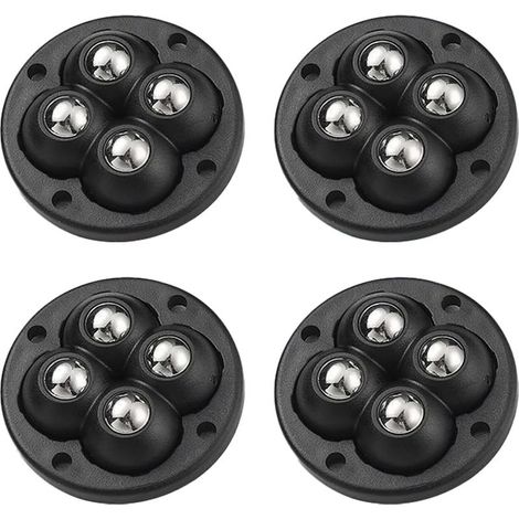 Lot de 4 roues sphériques autocollantes, mini roues 360 degrés, universelles