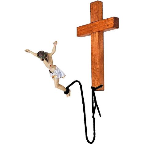 Décorations religieuses représentant Jésus faisant du saut à l'élastique - Décoration suspendue représentant Jésus faisant du saut à l'élastique (1/4)