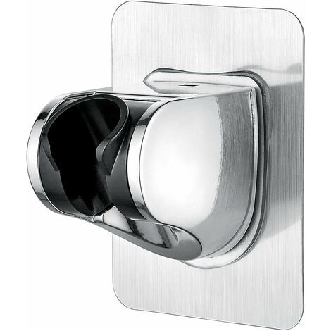 Barre de douche sans perçage, avec adhésif 3M - support universel pour pommeau de douche, réglable (45°), support mural pour douchette (1/5)