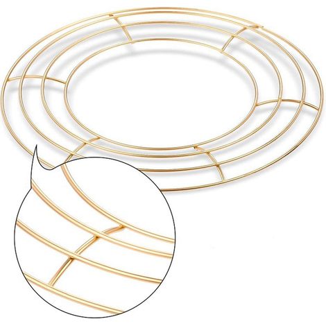 Wreath Frame - Metal Wire Ring - Round Decoration Frame for Christmas Fall DIY Floral Arrangements - 20 cm - 1 Pc (1/5)