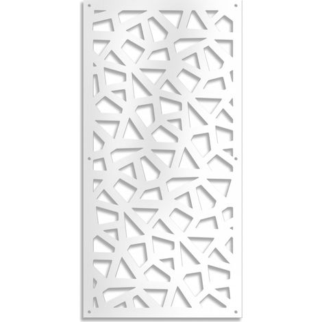 SEGMENTI - Panneau ajouré en PVC - Brise-soleil - Dimension : 73x148 cm - Couleur : blanc
