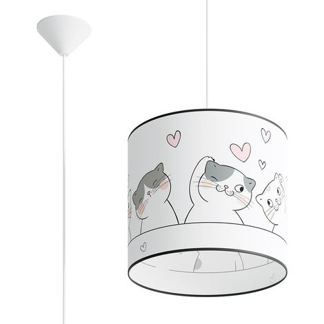 Suspension enfant chats Ø30 FELINO Pure Lume E27 15W (1/5)