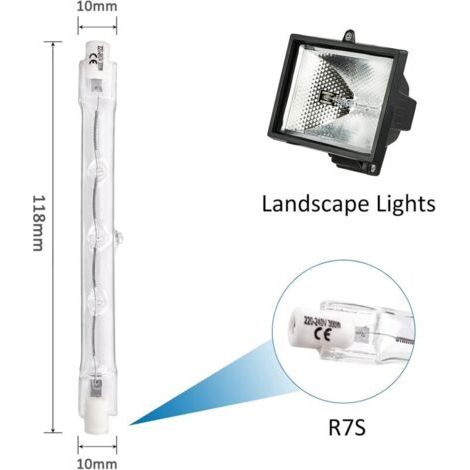 Lampada Lineare R7s 118 mm 300 W Dimmabile Luce Calda 2700K 4500 Lumen 220V Fluter Doppio Lato - AUTRES (1/3)
