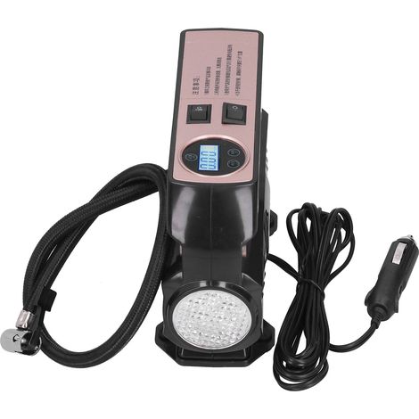 Pompe à air portative 12V 120W pour voiture et moto, gonfleur de pneus avec 3 embouts (1/5)