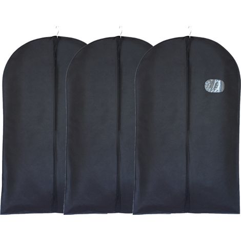 Sac À Vêtements - 128 X 60 Cm - Imperméable Et Anti-Mites - Pour Costume Robe Soirée Manteau Chemise - Lot De 3 (1/5)