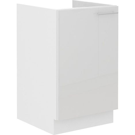 Spülenschrank 50 Lara Weiß Hochglanz + Weiß matt Küchenzeile Küchenblock Küche (1/5)