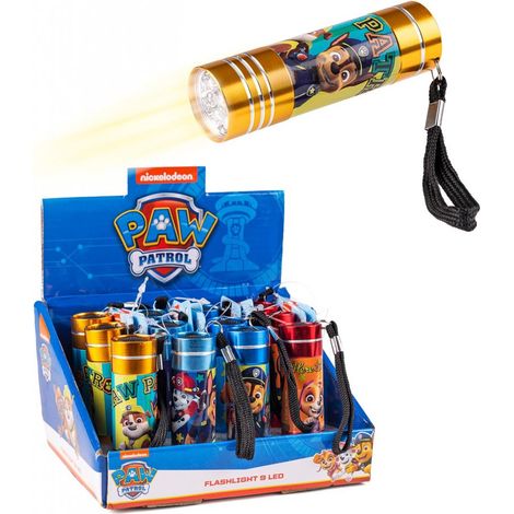 Lampe torche LED Nickelodeon Pat' Patrouille 32112 9 cm en aluminium - À CHOISIR - AquaForge