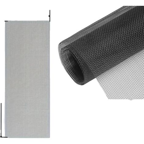 Mosquitera, plástico resistente, fácil instalación, color negro, 100x500cm (1/2)