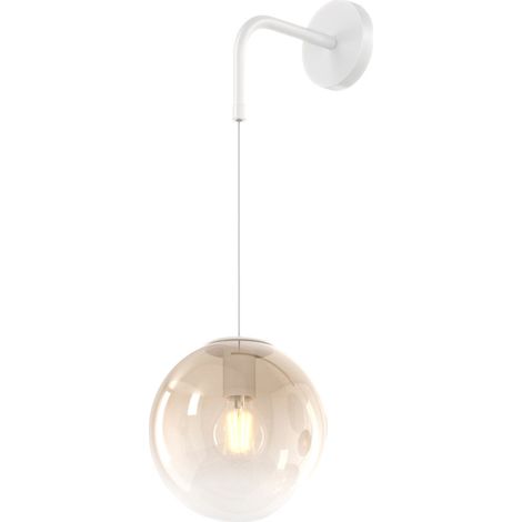 Applique moderna top light big eclipse 1194 b a am e27 led vetro lampada parete sfera globo