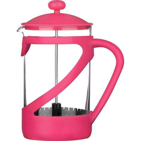 Interiors By Premier Stylish Hot Pink 850Ml Cafetiere, Advanced Filtration Small Cafetiere, Comfortable Grip Coffee Cafetiere (1/2)